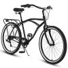 S26205 Adult Beach Cruiser Bike,7 Speed Bicycles