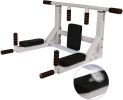 Wall Mounted Pull Up Bar Multi-Grip Dip Bar Multifunctional