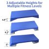 Aerobics Step Platform Height-Adjustable Fitness Equipment