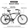 S26205 Adult Beach Cruiser Bike,7 Speed Bicycles
