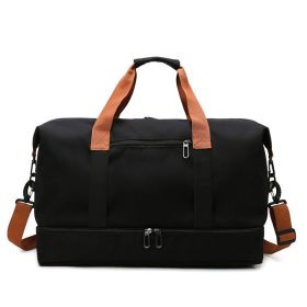 Foldable Waterproof Gym Bag Duffel Bag for Sports and Travel (Color: Black)