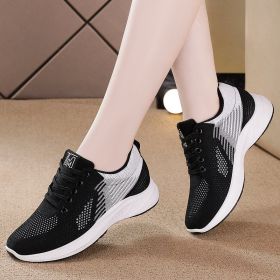 Women Mesh Casual Sport Shoes Outdoor Soft Sneaker (Color: Black, size: 40)