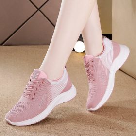 Women Mesh Casual Sport Shoes Outdoor Soft Sneaker (Color: Pink, size: 38)