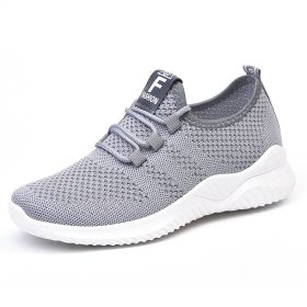 Women Mesh Casual Sport Shoes Breathable Lightweight (Color: Gray, size: 41)