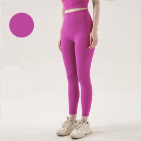 High Waist Leggings Push Up Sport Women Yoga Pants (Color: Style14Pitaya, size: S)