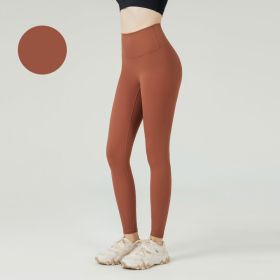 High Waist Leggings Push Up Sport Women Yoga Pants (Color: Style13Bronze, size: S)