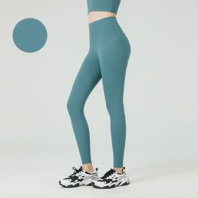 High Waist Leggings Push Up Sport Women Yoga Pants (Color: Style7Green, size: M)
