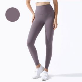 High Waist Leggings Push Up Sport Women Yoga Pants (Color: Style11Pink Purple, size: M)