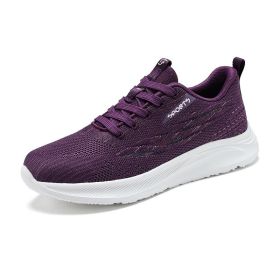 High Quality Men Women Casual Shoes Breathable (Color: Women dark purple, size: 40)