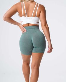 Nvgtn Seamless Pro Shorts Spandex Shorts Woman Fitness (Color: Forest Green, size: S)