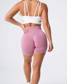 Nvgtn Seamless Pro Shorts Spandex Shorts Woman Fitness (Color: Pastel Pink, size: S)