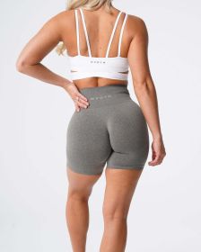 Nvgtn Seamless Pro Shorts Spandex Shorts Woman Fitness (Color: Khaki green, size: S)