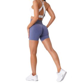 Nvgtn Seamless Pro Shorts Spandex Shorts Woman Fitness (Color: Sky Blue, size: S)