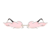 Sunglasses Rimless Wave Glasses Fire Shape Glasses Eyewear