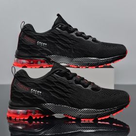 Cushioning Jogging Shoes Men's Running Marathon Shoes (Color: black red 5022, size: 42)