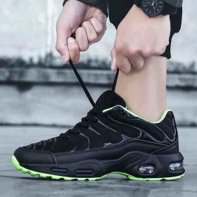 Running Shoes Breathable Men's Sneakers Fitness Air Shoes (Color: 0138 black green, size: 39)