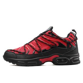 Running Shoes Air Cushion Fitness Sneakers Mens Breathable (Color: 106 hong, size: 46)