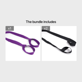 Yoga Mat Strap For Carrying, Adjustable Yoga Mat Carrier (Color: Purple+Black*2)