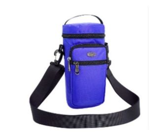 Pouch Bag Sports Water Bottles Tactical Molle Water Bottle (Color: Blue)