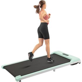 2 in 1 Under Desk Electric Treadmill 2.5HP;Bluetooth speaker; (Color: Green)