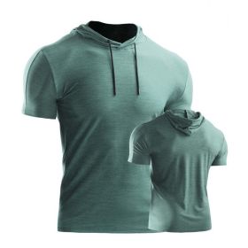 Male Training Shirts Musculation Sportswear (Color: Green 2, size: XL)