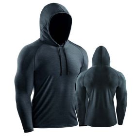 Male Training Shirts Musculation Sportswear (Color: Dark green 1, size: L)