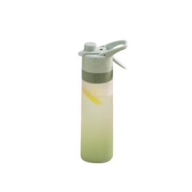 Outdoor Sports Fitness Travel Water Bottle Straight Drink Spray (Color: Green, Type: Sports Accessories)