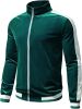 Men's 2 Pieces Full Zip Tracksuits Golden Velvet Sport Suits