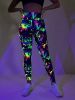Throwing Print Butt-Lifting Sexy Yoga Pants, High Waist Slim