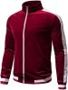 Men's 2 Pieces Full Zip Tracksuits Golden Velvet Sport Suits