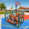 Foldable Sports Ball Storage Cart Rolling Ball Cart with Lid