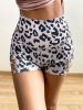 Pattern Yoga Biker Shorts, High-Waisted Women's Activewear